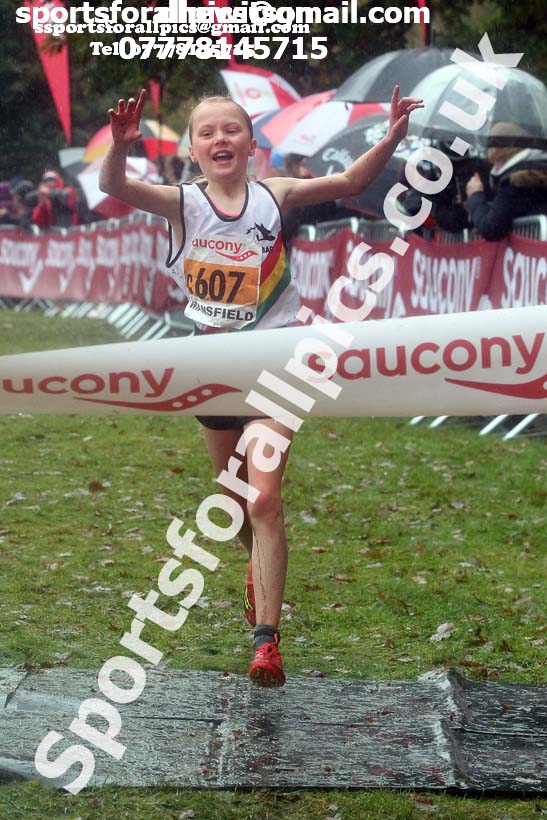 Girls under-13s, National Cross Country Relay Champs., Berry Hill Park, Mansfield.  Photo: David T. Hewitson/Sports for All Pics